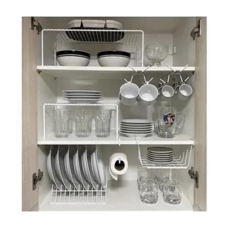 Suporte Organizador Cozinha Armário Rack Aço Aramado