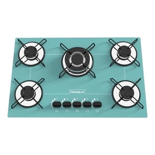 Fogão Cooktop Chamalux 5 Bocas Tripla Chama Verde-água 110v/220v
