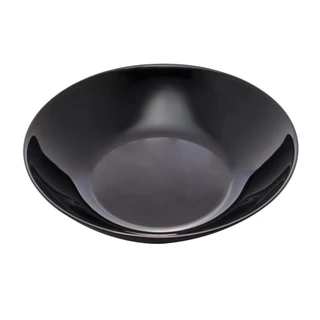 Prato Fundo De Vidro Opalino Diwali Black 20Cm - Lyor