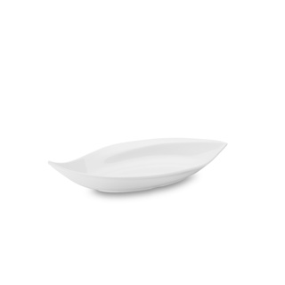 Travessa Funda Folha Haus Concept 46 x 25,5 x 7,5 cm 2 litros Branco