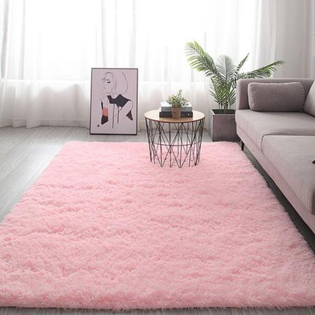 Tapete Felpudo Peludo 1,00x1,40 p/ Sala Quarto Colorido Macio Anti derrapante