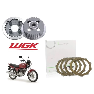 Kit Embreagem Wgk Scud Cg Titan Cargo Fan Bros 150 De 2004 Ate 2015