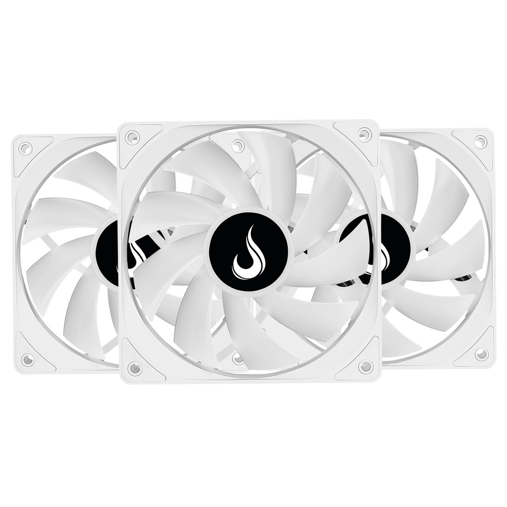 Kit Fans 120mm Branco LED RGB Rise Mode Frost 12v + Controle Remoto ...