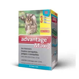 Advantage Max3 Caes 4 A 10kg Combo 3 Pipetas