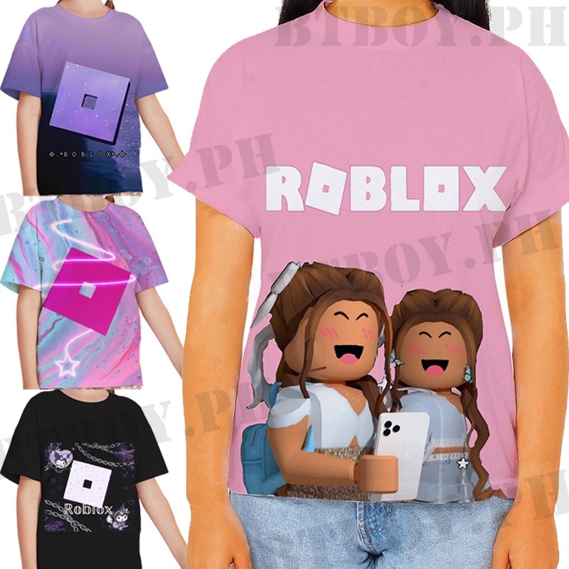 Kids Boys Roblox Imprimir T-shirt de manga curta Verão Casual Tee Tops  Roupas