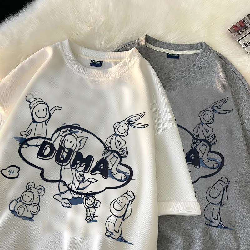 Roupas De Manga Curta anime kawaii Primavera E Outono hip-hop Feminina  Japonesa Larga Harajuku Camiseta Femininas