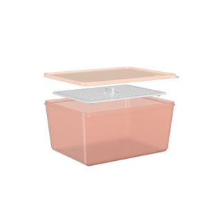 Pote Com Grade Coza Basic 2,2 Litros Rosa Blush