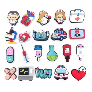 Nova Série Médica Jibbitz Shoe Charms Sandal Kids Wristband Acessórios De Moda Unisexo Festa De Aniversário Presentes