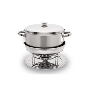 Rechaud Com Banho Maria Brinox Plátanos 8 Litros Ø 30,5 cm Aço Inox
