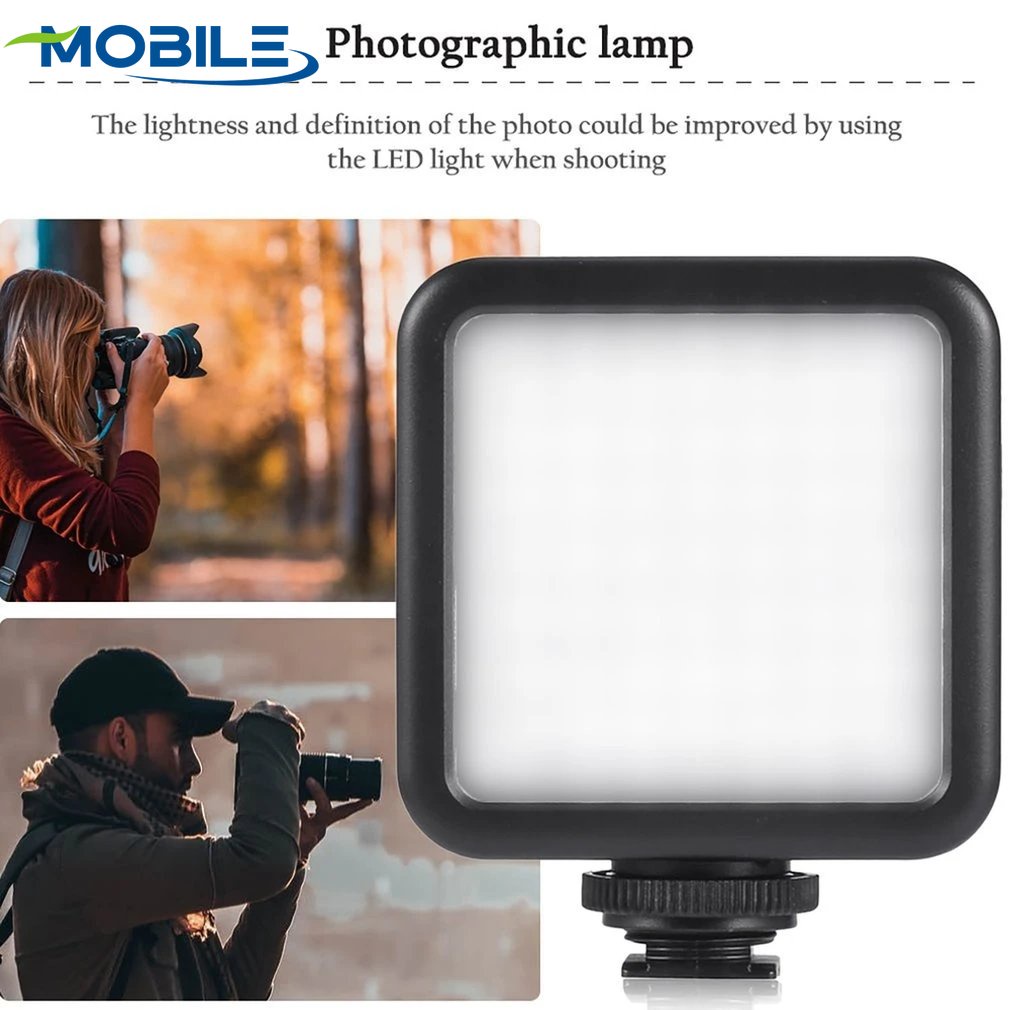 Iluminação Fotografia Portátil 6500K LED Video Light Camera Preenchimento De Luzes Para Streaming Ao Vivo De Vídeo Mini Fotgráfica De Noturno