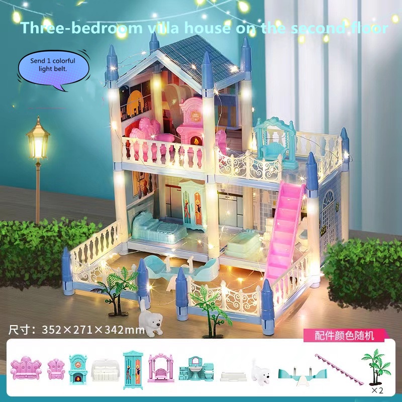 Crianças Brincam Casa De Brinquedo Menina Imitação Boneca Transfronteiriça Princesa Castelo Grande De Cabeceira villa