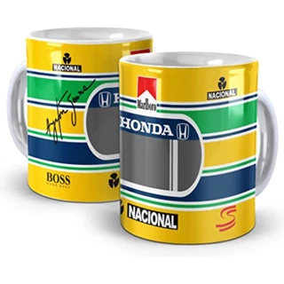 Caneca Ayrton Senna Fórmula 1 F1 Corrida Capacete Mod.001