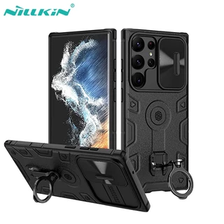 Para Samsung Galaxy S23 Ultra Caso NILLKIN CamShield Armadura Pro Slide Câmera Com Kickstand Capa