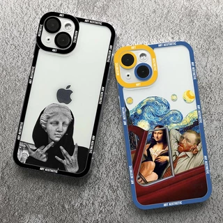 Capa De Proteção Da Lente À Prova De Choque David Mona Lisa Soft TPU Para Samsung Galaxy S23 Ultra S22 Plus S21 FE S20