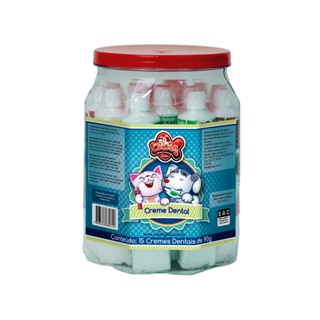 Pote Creme Dental P/cães Gatos Petshop Cat Dog - 15un