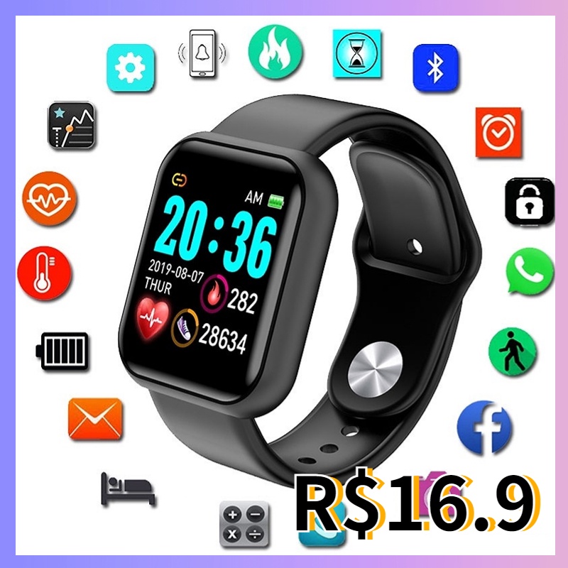 Relógio Lançamento Smart Watch P80 com 2 Pulseiras Rosa - ZION STORE RJ
