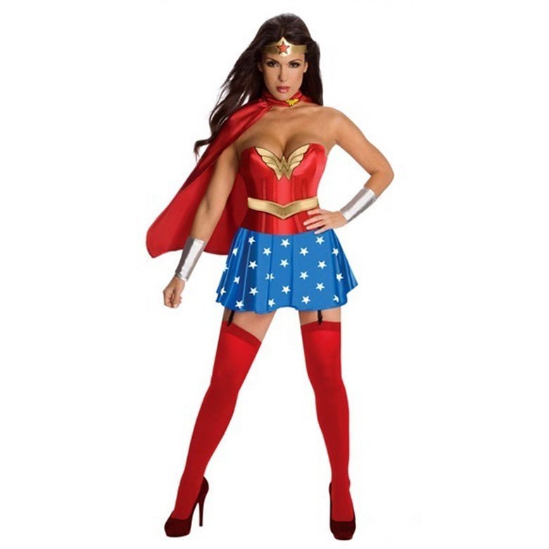 Fantasia Super Homem Super Girl Feminino Adulto Body + Capa