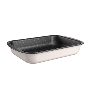 Assadeira Retangular Funda Antiaderente Linha MasterChef Brinox 39,5 x 28 x 6,6 cm Prata