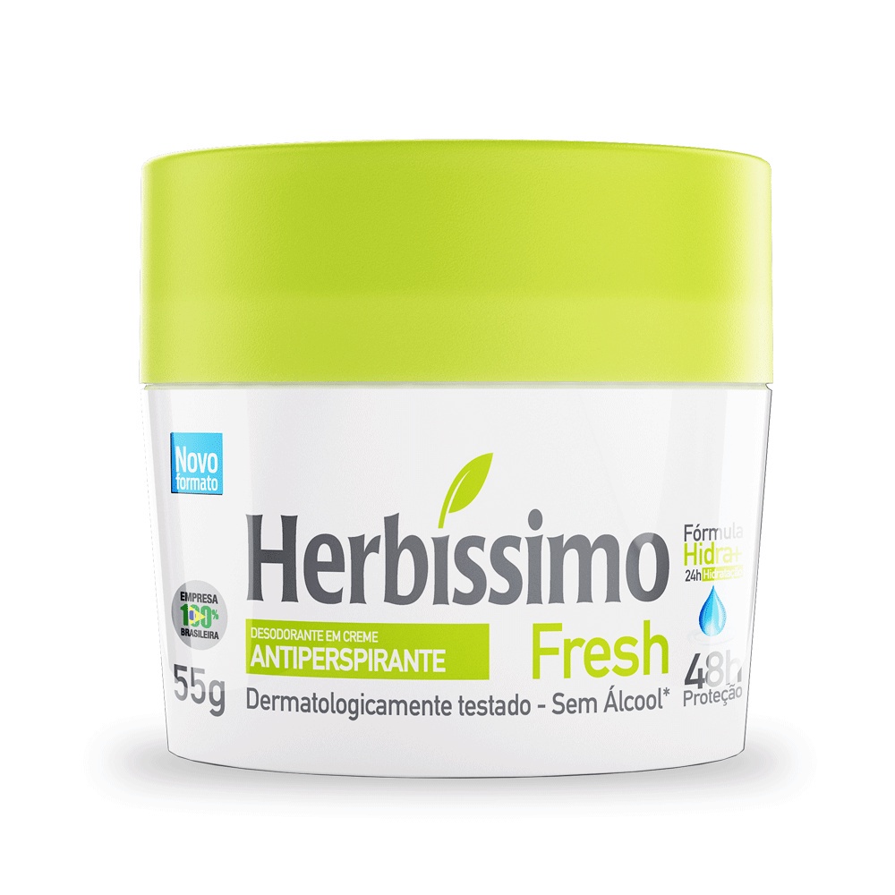 Desodorante Creme Antitranspirante Fresh Herbissimo 55G | Shopee Brasil