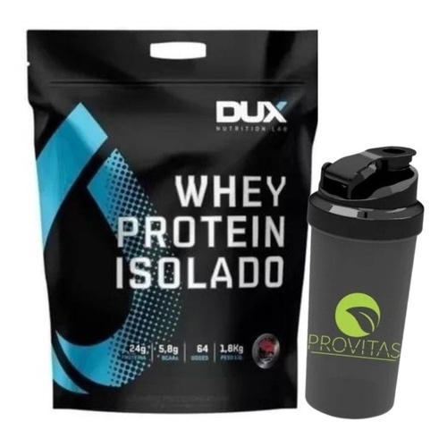 Whey Protein Isolado1.800g Chocolate Dux + Coqueteleira