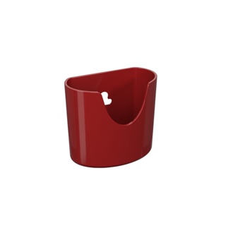 Organizador De Pia Mini Com Ventosa Coza Glass 10,4 x 5,6 x 9 cm Vermelho Bold
