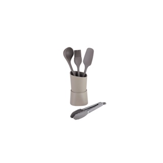 Conjunto De Utensílios De Silicone Brinox Flex 5 Peças Cinza