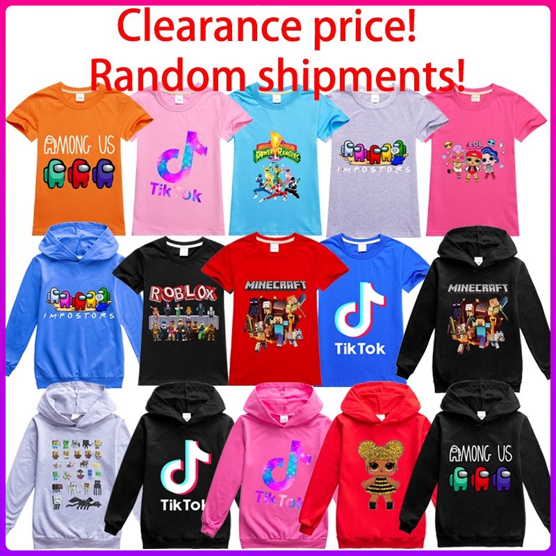 Clearance Preço Price Desenho Animado De Moda Para Meninos E Meninas  Impressão T-shirt/Minecraft/Frozen/Roblox/bts/Tik Tok/Pokemon/Sonic Kids  Short Sleeve Multicolor Variety