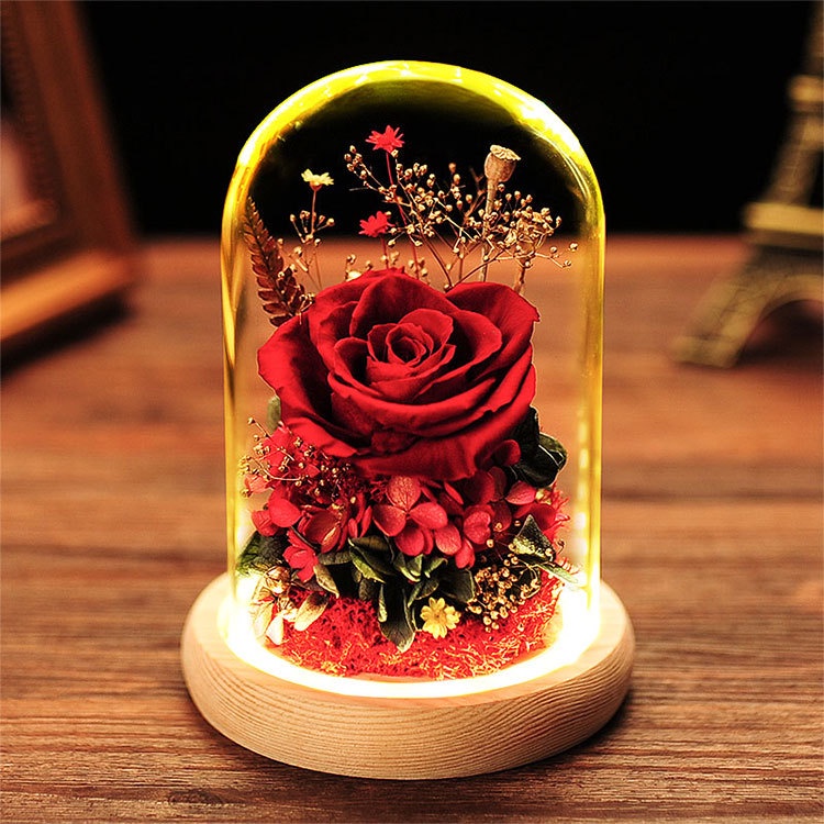 Presente de rosa Flor eterna Flor de rosa Presente de vidro de rosa 214 ...