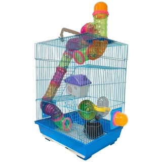 Gaiola para Hamster Roedores Labirinto 3 Andares Com Roda