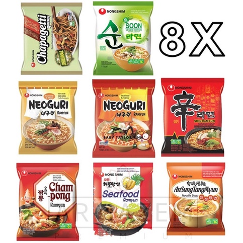 Box Com 8 Unidades De Lamen Coreano - Os Melhores -