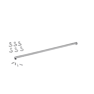 Barra Em Aço Inox Com 6 Ganchos Brinox Top Pratic 60 cm