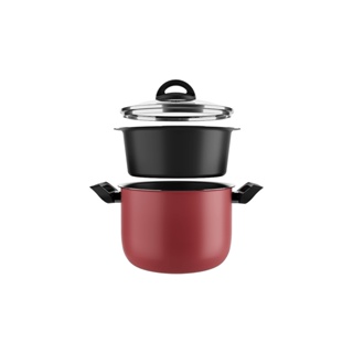 Conjunto Cozi Vapore Com Tampa Brinox Especiarias 20 cm Cereja