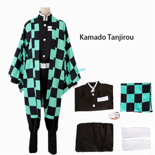 Caçador de Demônios de Anime: Kimetsu No Yaiba Zenitsu Giyu Tanjirou Kamado  Nezud Cosplay Feminino Masculino Fantasia de Kimono Uniforme GJCE.