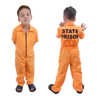 Fantasia Presidiario Infantil Laranja State Prison Envio Imediato