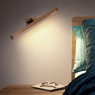 Luz Nórdica De Madeira , De Parede Ímã , Lâmpada De Iluminação Portátil Leitura LED Espelho De Maquiagem Mesa luminária de Cabeceira Recarregável USB