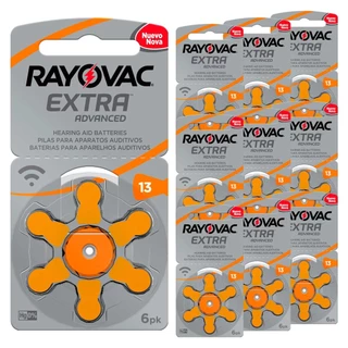 Pilha Auditiva 13 Rayovac Bateria Pr48 kit 60 unidades