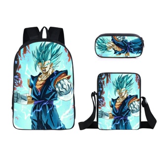 Sete Dragon Ball Desenho Animado Periférico Bolsa De Escola Ombro Lápis  Mochila Para Alunos Do Ensino Médio Estudantes Mensageiro Três Peças