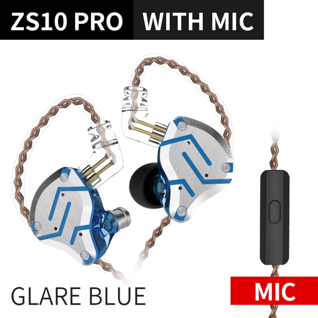KZ ZS10 PRO 4BA + 1DD Fone De Ouvido De Metal HIFI Híbrido