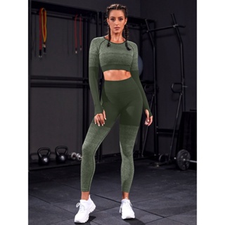 Conjunto Academia Feminino Levanta Bumbum Calça Legging e Top Com