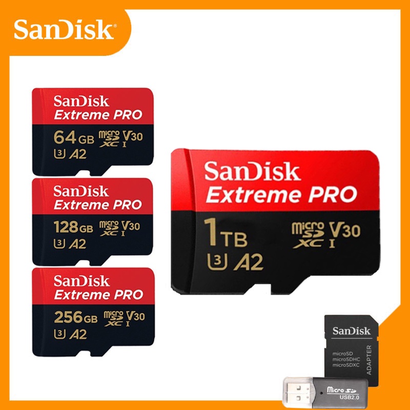 Cart o de mem ria sandisk micro sd 128gb 256gb 512gb 1t flash para