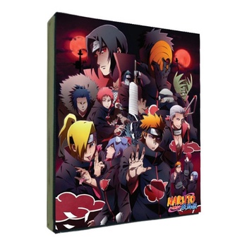 Pasta Álbum Fichário Akatsuki Naruto Porta 360 Cartas Cards