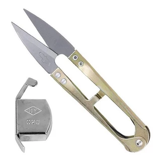Kit Guia Magnetico para Maquina de Costura + Tesoura de Arremate Pic Tic Tac Dourada