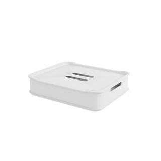 Cesta Organizadora com Tampa Maxi Coza Fit 38 x 31,6 x 8,4 cm Branco em Oferta na Shopee