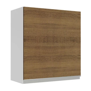 Armário de Cozinha Aéreo 60 cm 1 Porta Branco/Rustic Glamy Madesa em Oferta na Shopee