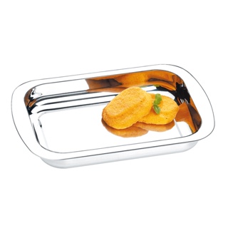 Travessa Retângular Brinox Lyon 38 x 25 cm Aço Inox