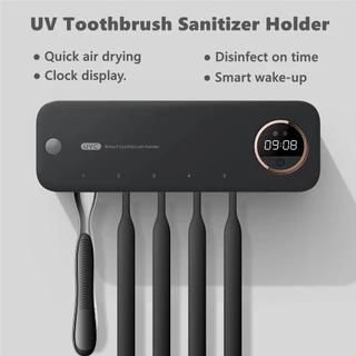 Porta-Escovas De Dentes UV Esterilização E Função Temporizador 3500mAh Escova Montada Na Parede Sem Fio Recarregável Para Banheiros