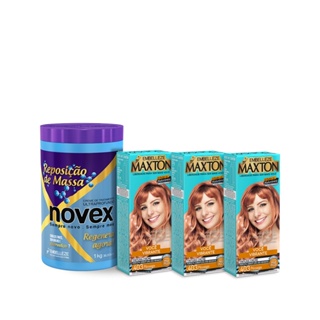 KIT MAXTON VOCÊ MAIS VIBRANTE PÊSSEGO .403 + CREME DE TRATAMENTO NOVEX REPOSIÇÃO DE MASSA 1KG
