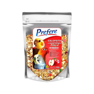 Alimento Mistura Sementes P/ Calopsita Prefere 500g - Maçã