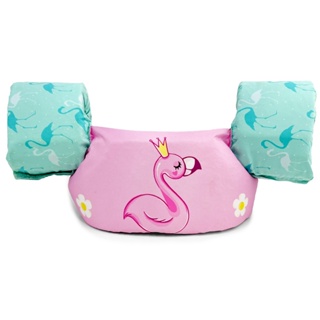 colete Boia infantil de natação flutuante com braçadeira de segurança infantil de 1 a 6 anos FLAMINGO