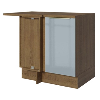 Balcão de Canto 1 Porta Rustic/Cinza Lux Madesa
